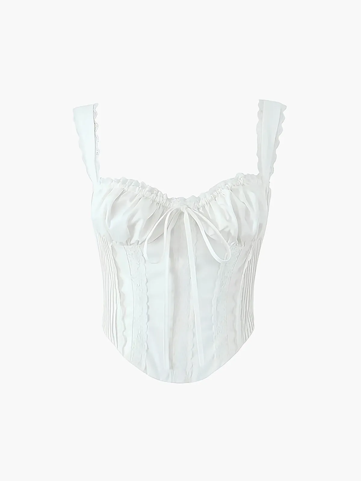 Cotton Blends Lace Up Cami Top sold by COMMENSE