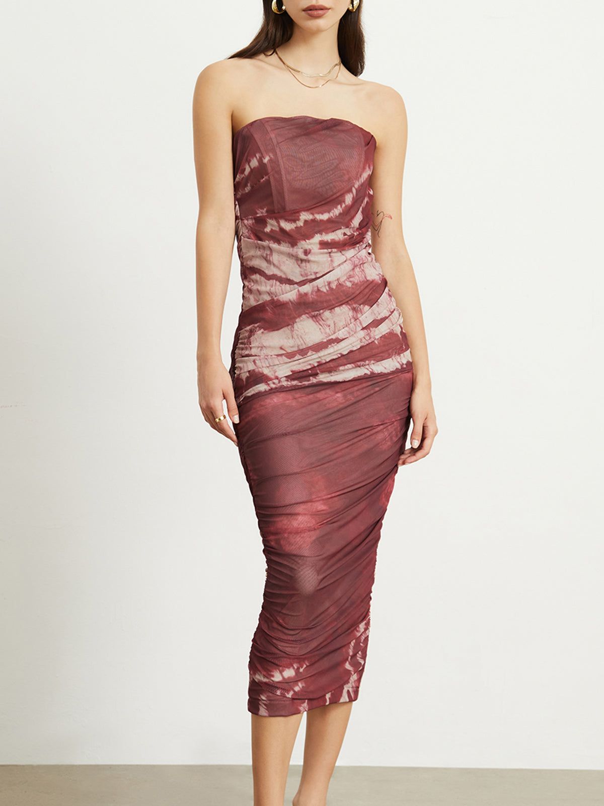 Lava Mesh Tube Midi Dress sold by COMMENSE