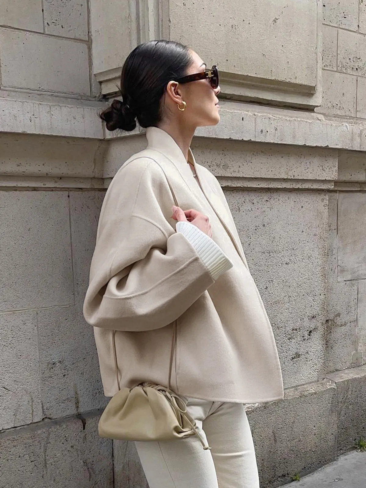 Solid Stand Collar Coat sold by COMMENSE product image thumbnail 2