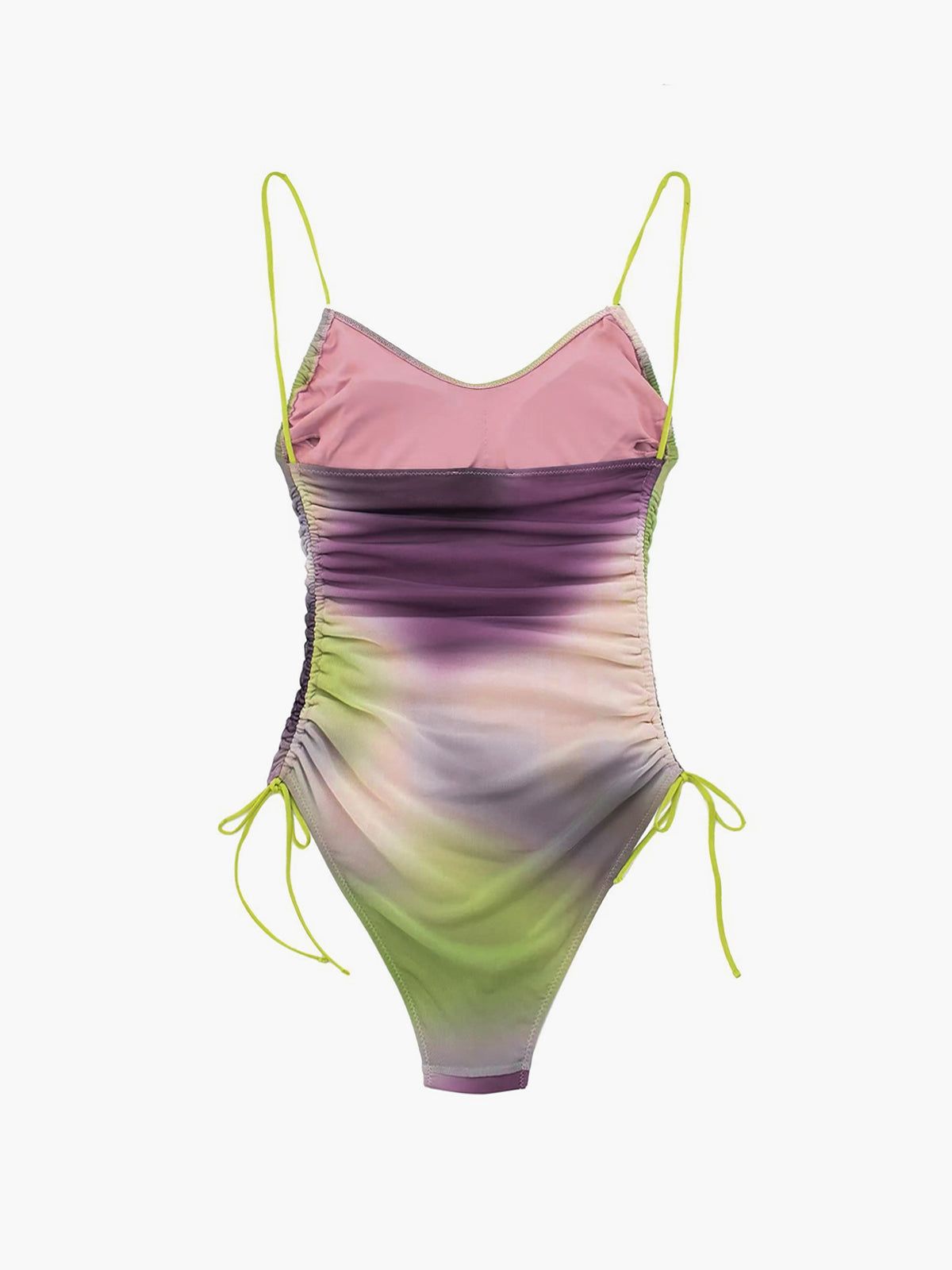 Tie Dye Drawstring One Piece Swimsuit sold by COMMENSE product image thumbnail 3