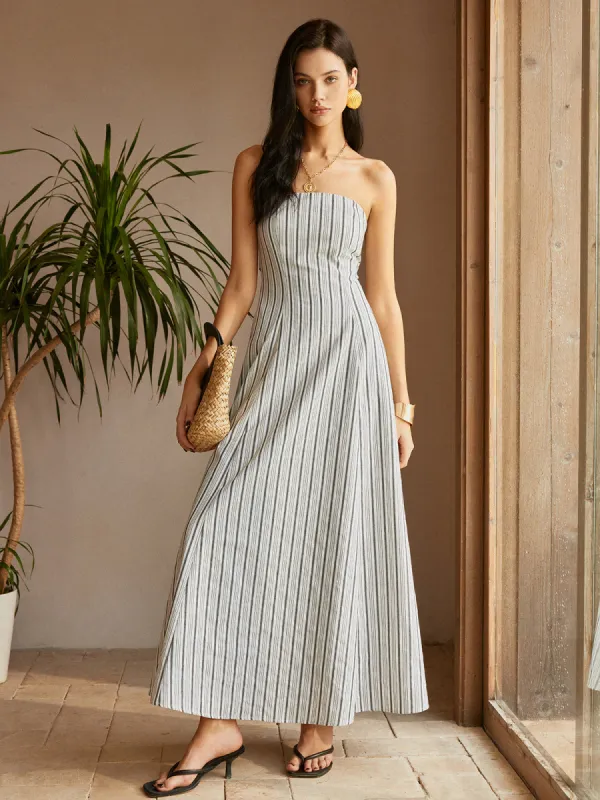 Cotton & Linen Off-Shoulder Dress sold by COMMENSE