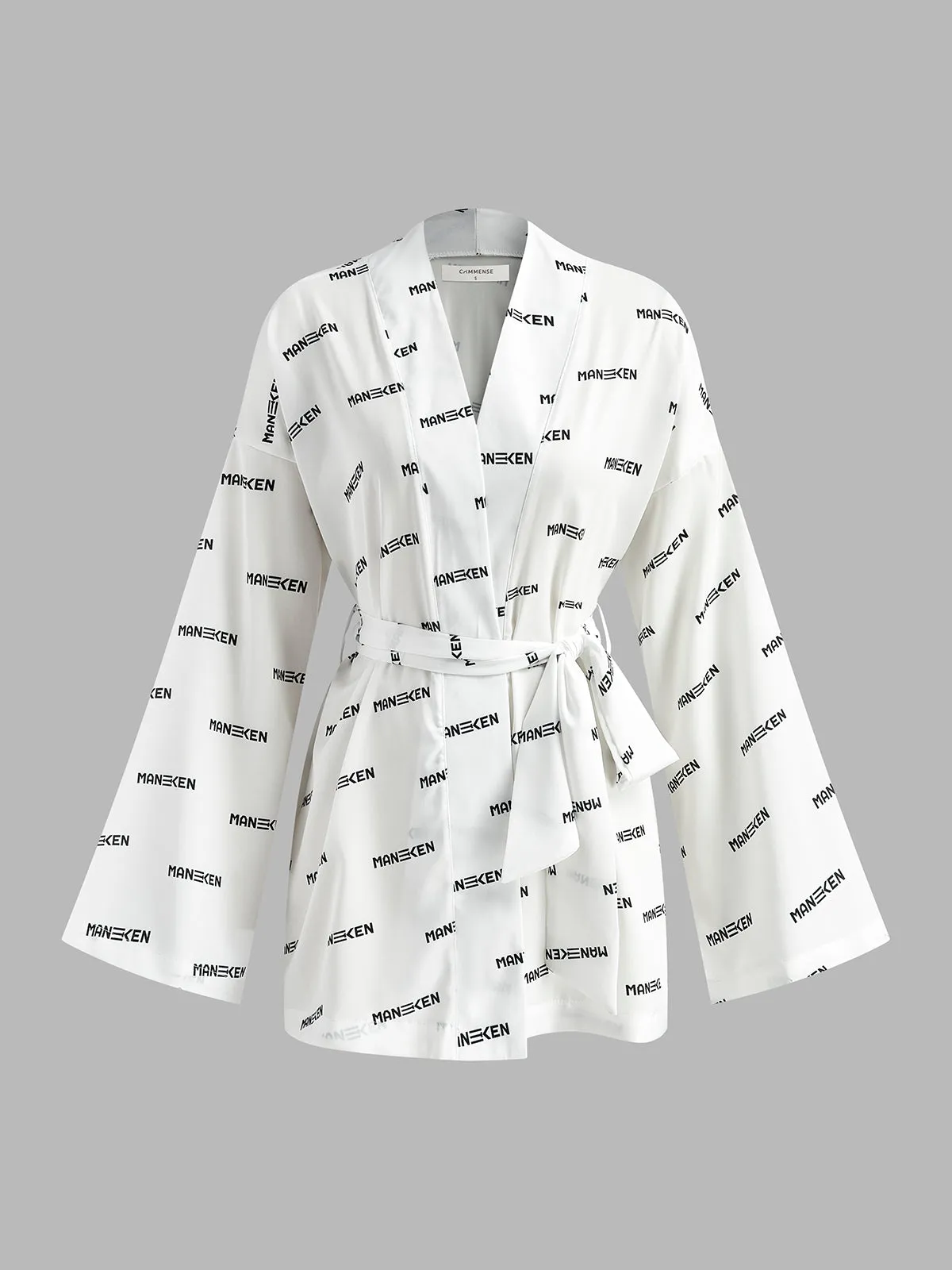 Word Printed Belted Soft Pants Set sold by COMMENSE product image thumbnail 4