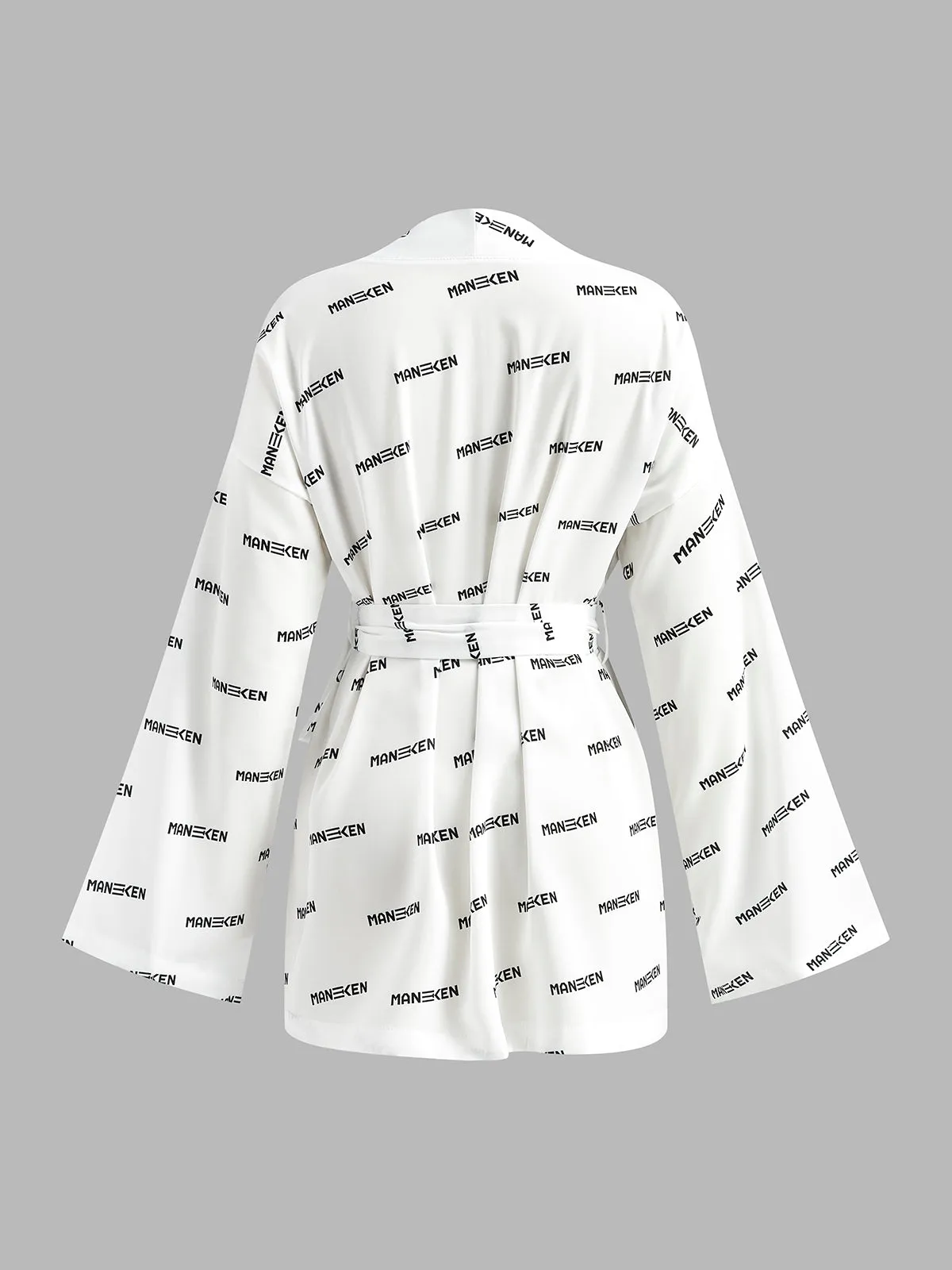 Word Printed Belted Soft Pants Set sold by COMMENSE product image thumbnail 5