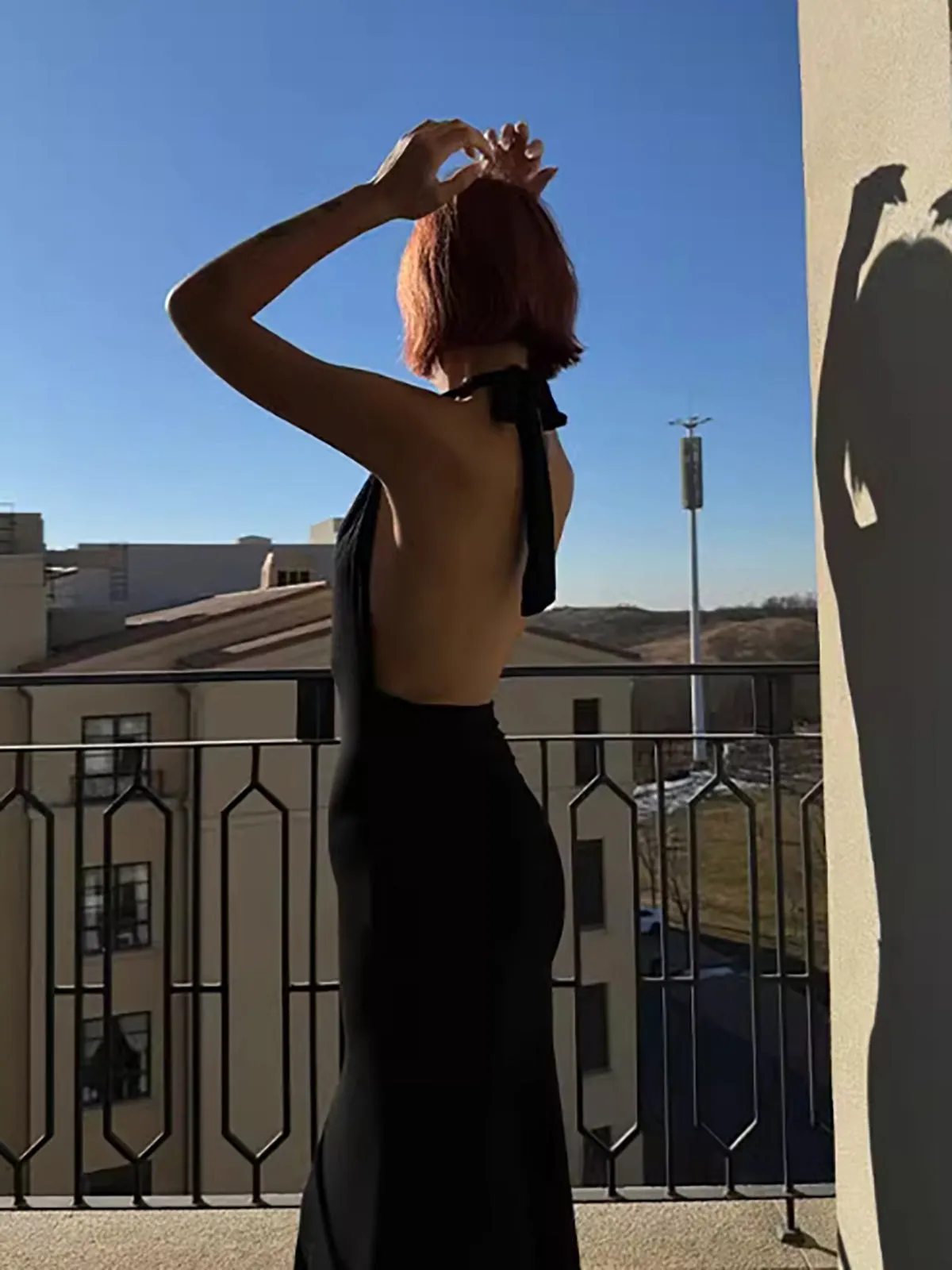 Halter V-Neck Backless Long Dress sold by COMMENSE product image thumbnail 5