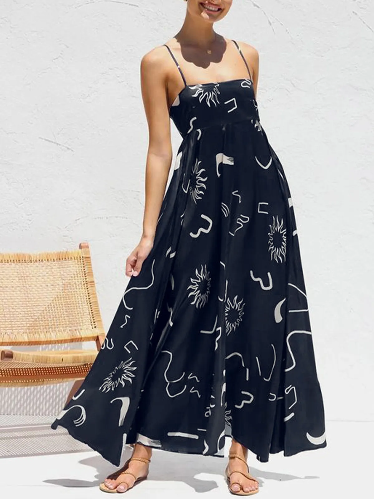 Printed Cami Long Dress sold by COMMENSE