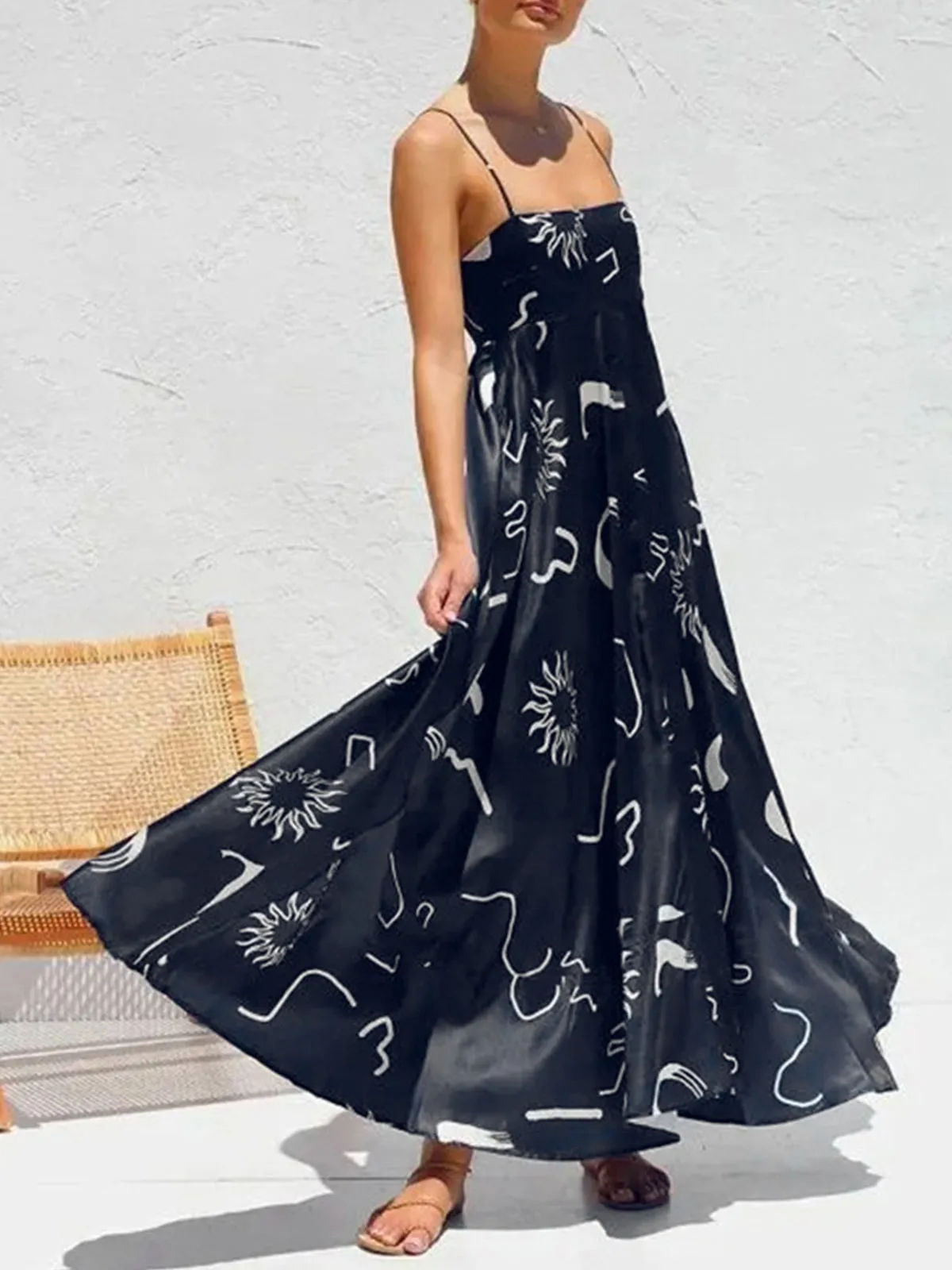 Printed Cami Long Dress sold by COMMENSE product image thumbnail 2