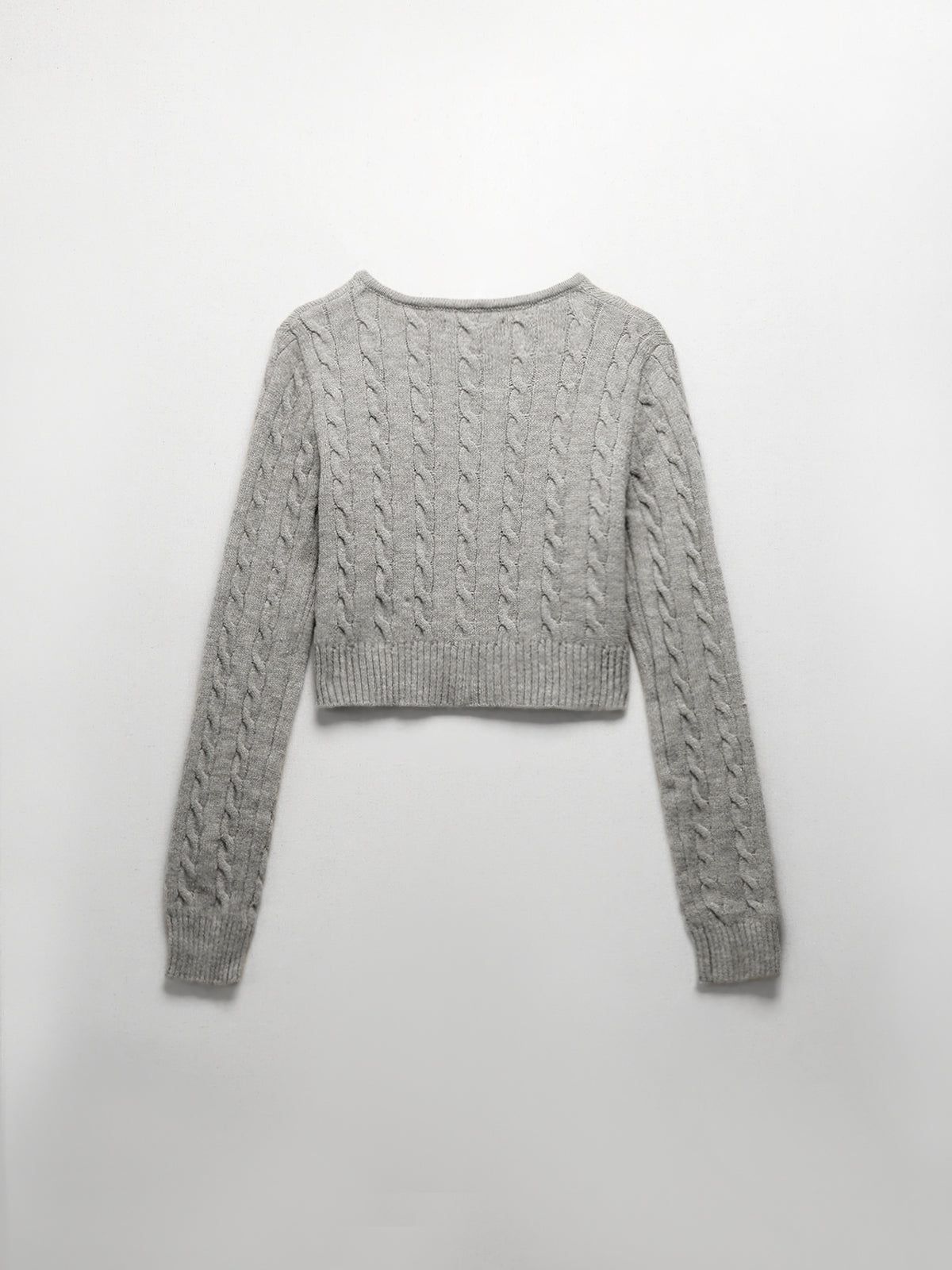 Cable Knit Treble Clef Cardigan sold by COMMENSE product image thumbnail 2
