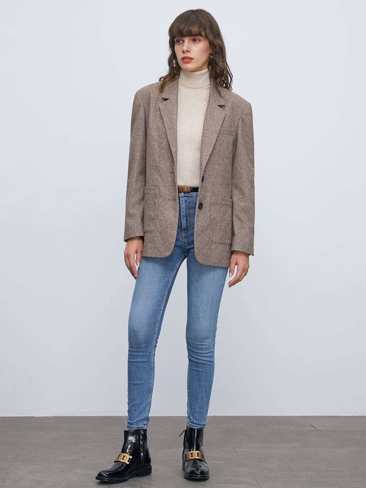 Wool Elbow Patch Blazer sold by COMMENSE product image thumbnail 5
