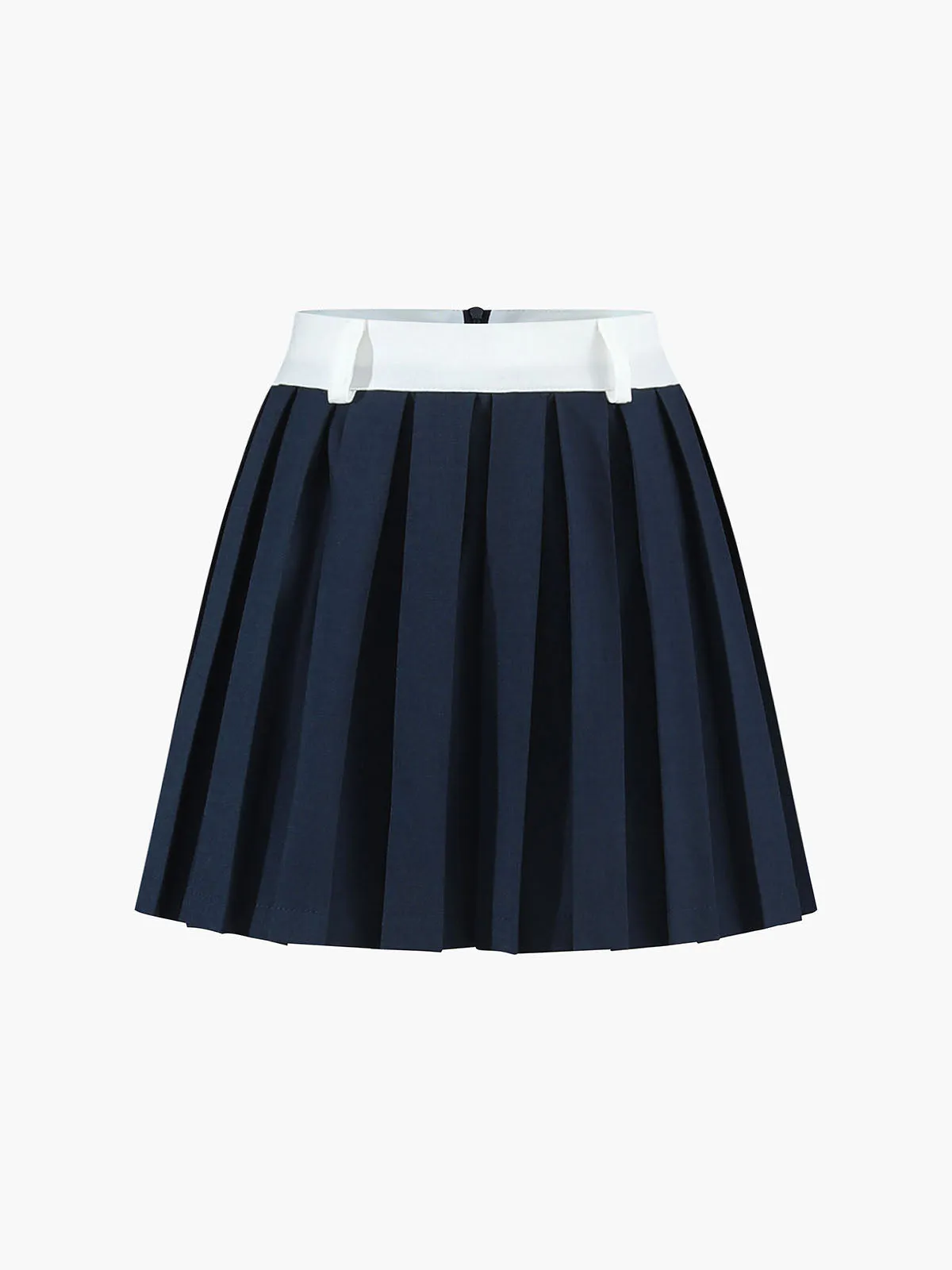 Contrast Binding Pleated Mini Skirt sold by COMMENSE