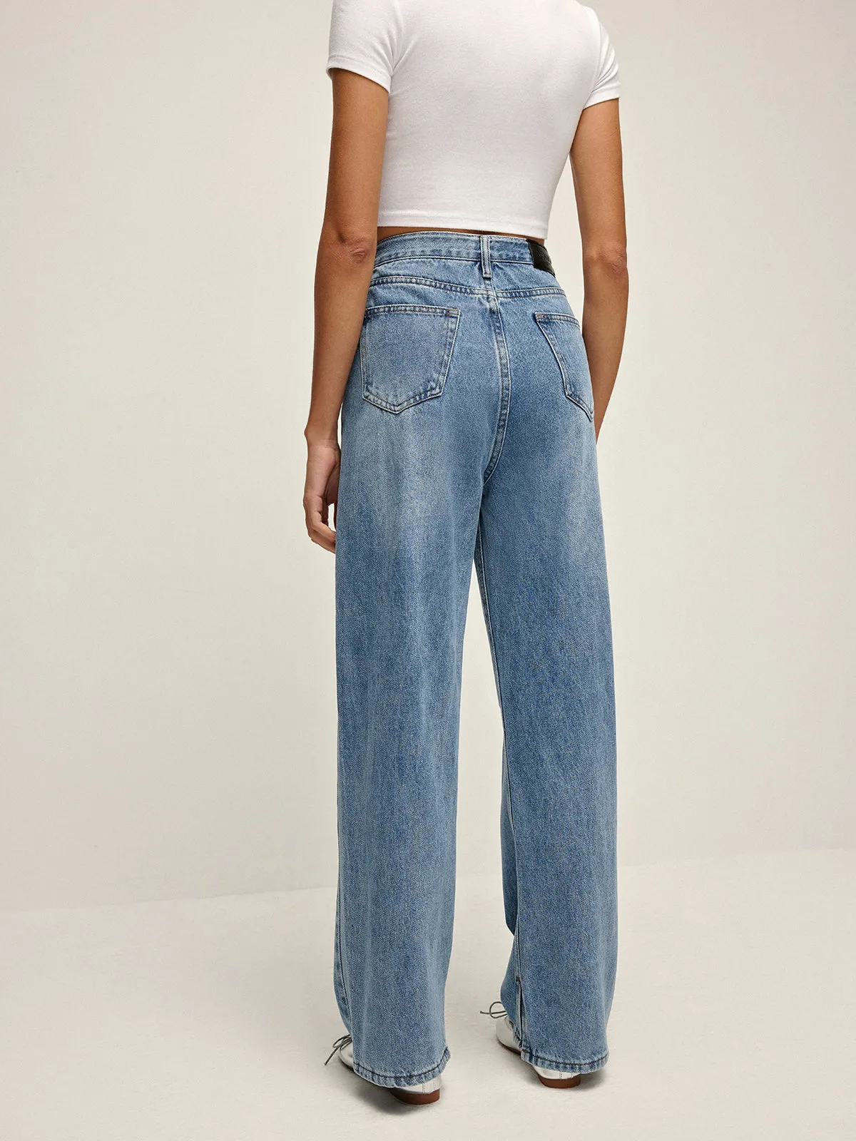 High-Waist Denim Long Jeans sold by COMMENSE product image thumbnail 5
