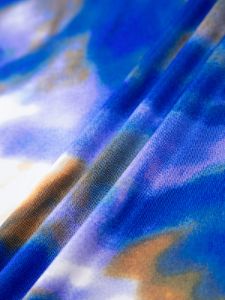 Tie Dye Ruched Midi Dress sold by COMMENSE