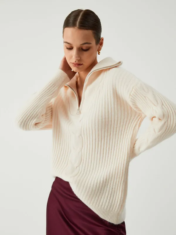 Cloud Nine Open Collar Sweater sold by COMMENSE