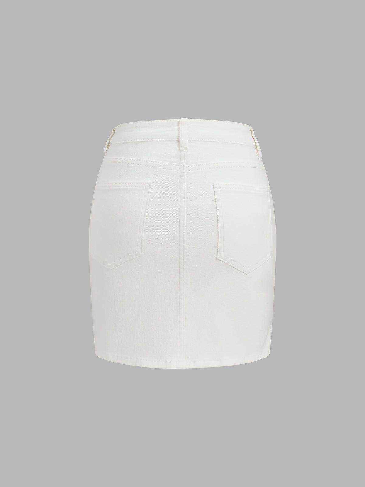 Utility Denim Buttoned Skirt sold by COMMENSE product image thumbnail 2