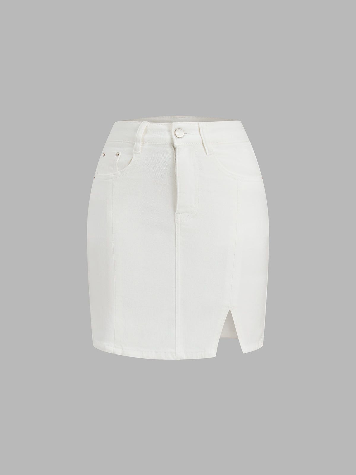 Utility Denim Buttoned Skirt sold by COMMENSE