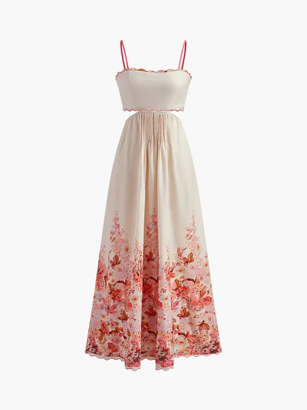 Printed Backless Spaghetti Strap Dress sold by COMMENSE