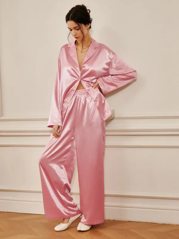 Satin Solid Cozy Long Pants sold by COMMENSE