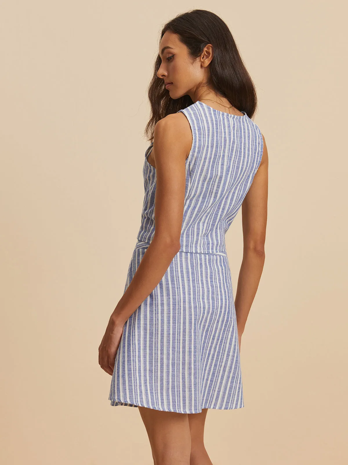 Stripe Sleeveless Skirt Set sold by COMMENSE product image thumbnail 5