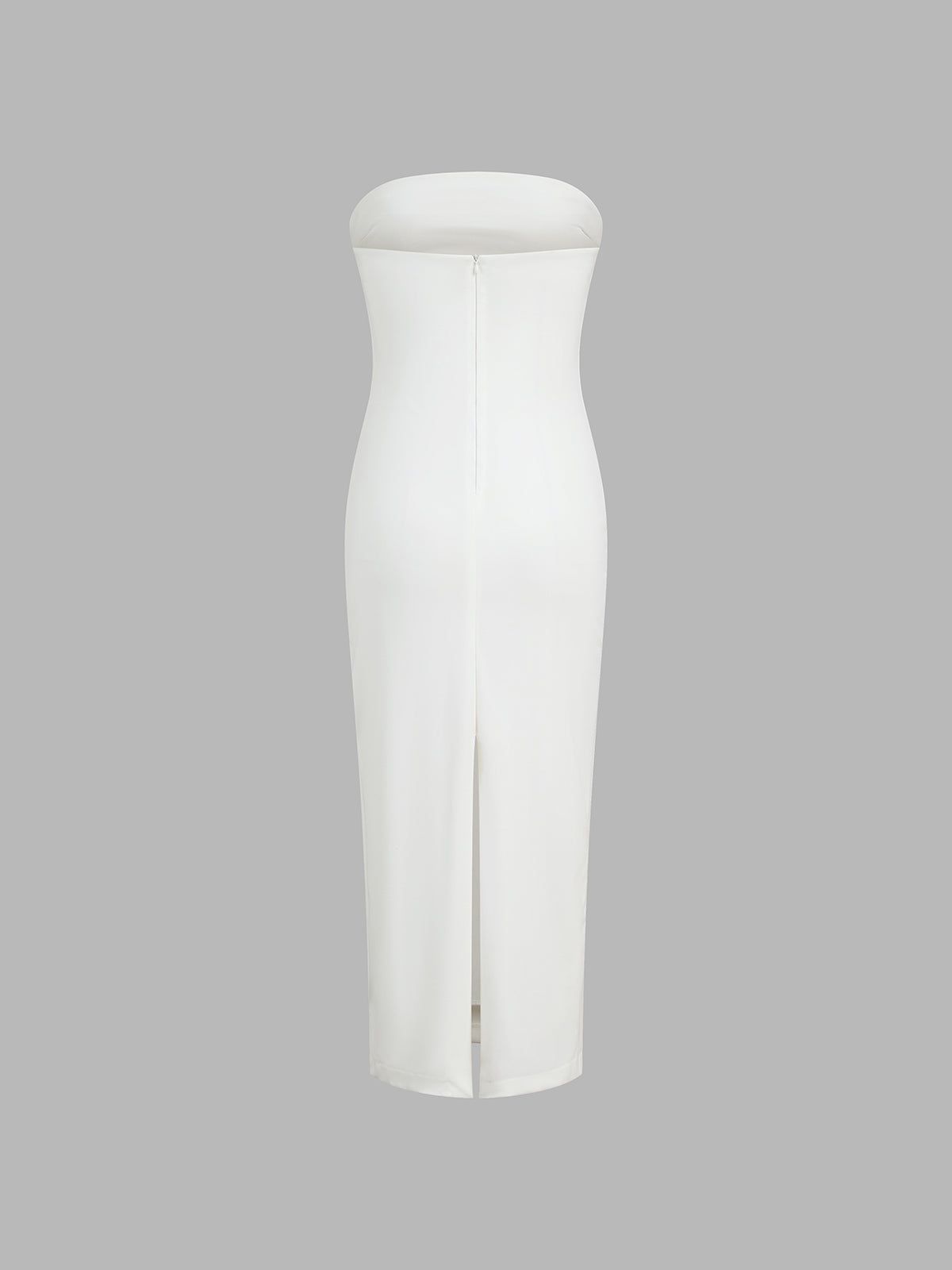 Ruched Zippered Tube Midi Dress sold by COMMENSE product image thumbnail 3