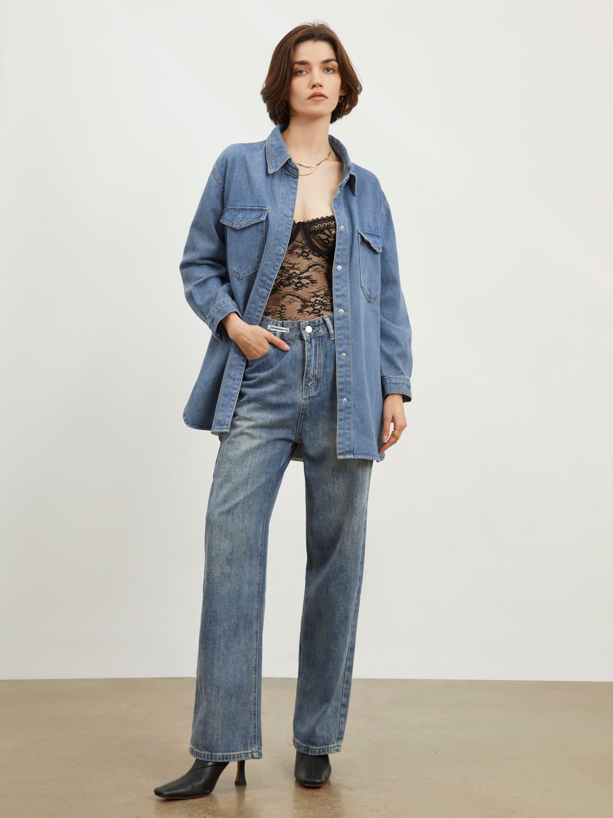 Relaxed Fit Denim Jacket sold by COMMENSE product image thumbnail 5