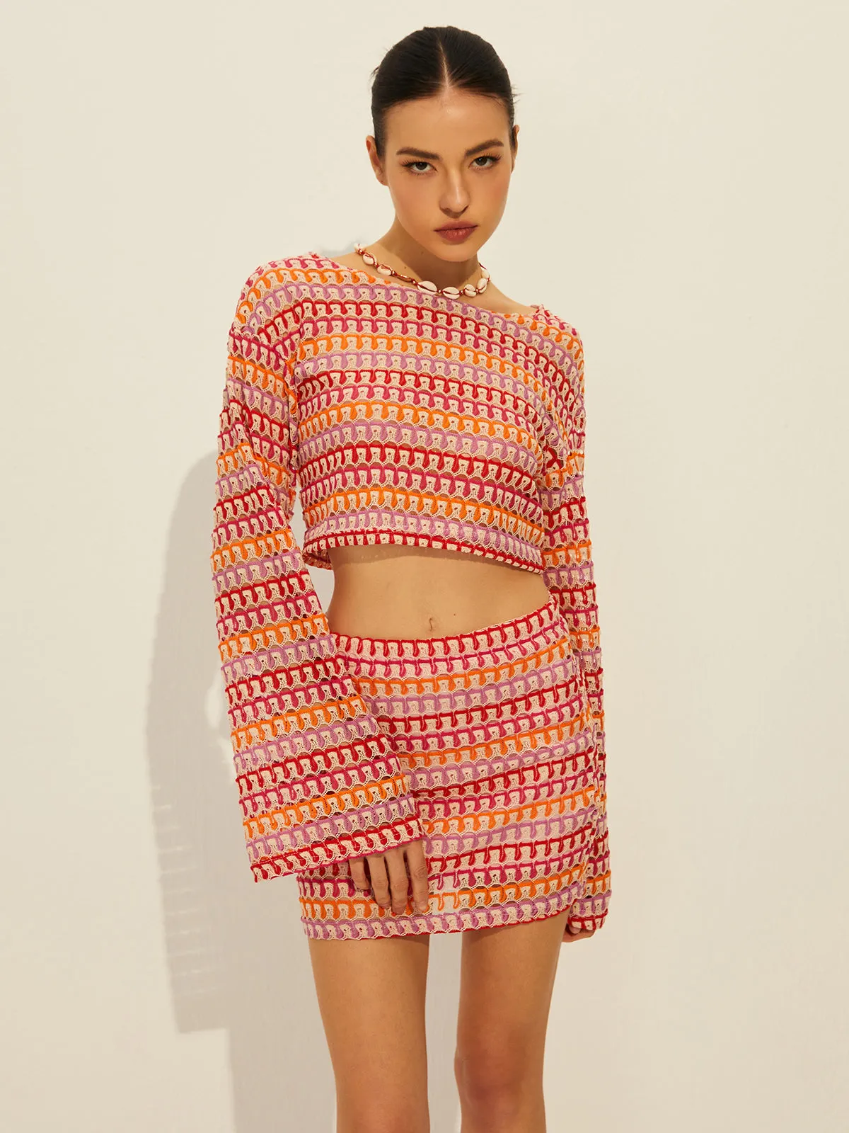 Crew Neck Long Sleeve Skirt Set sold by COMMENSE product image thumbnail 5