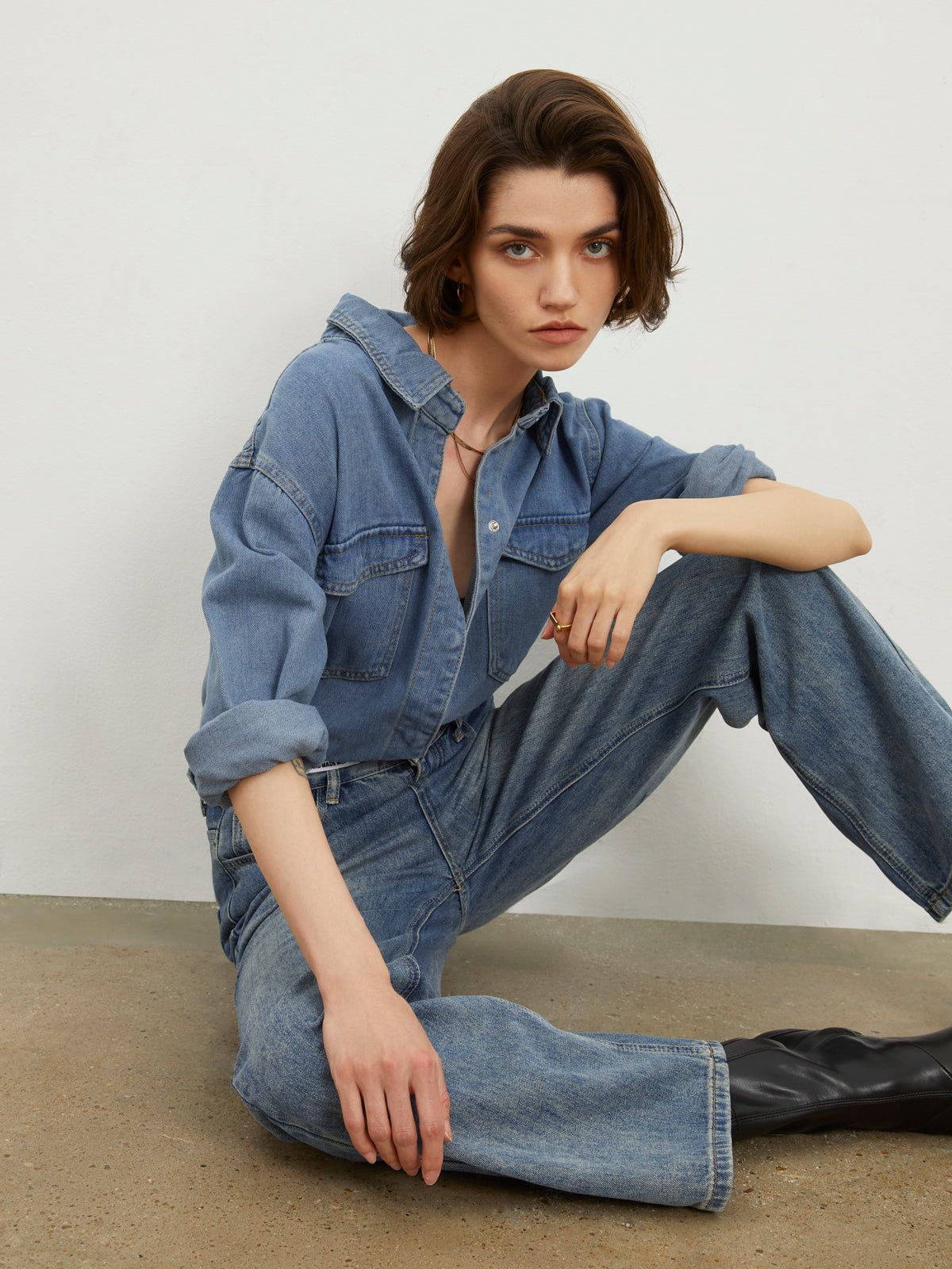 Relaxed Fit Denim Jacket sold by COMMENSE