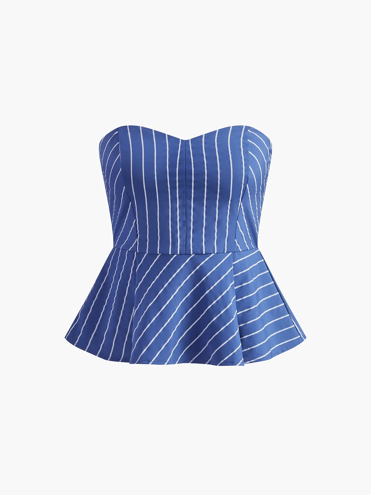 Stripe Belted sweetheart Pants Set sold by COMMENSE product image thumbnail 2