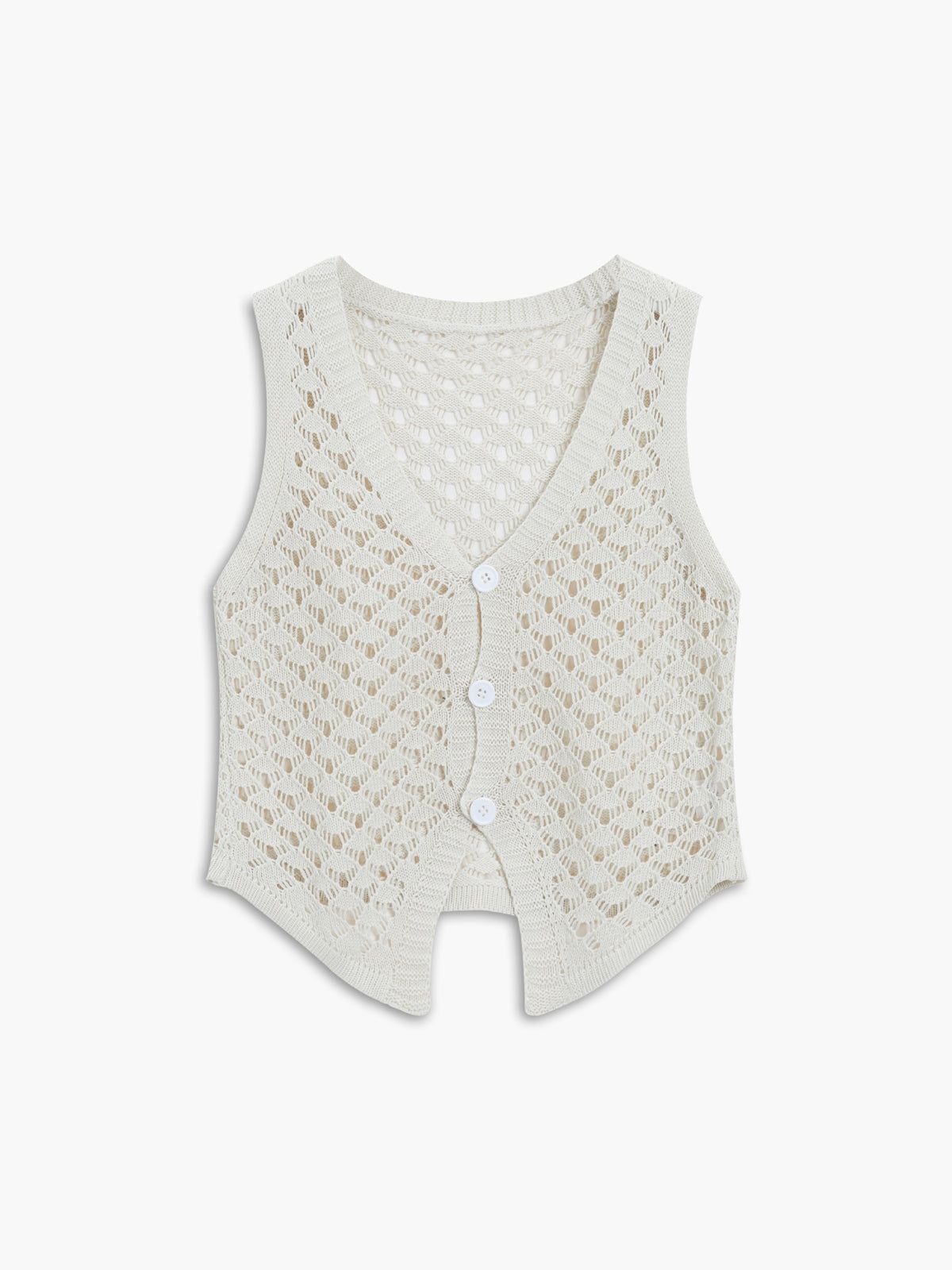 Vintage Crochet Eyelet Tank Top sold by COMMENSE product image thumbnail 2