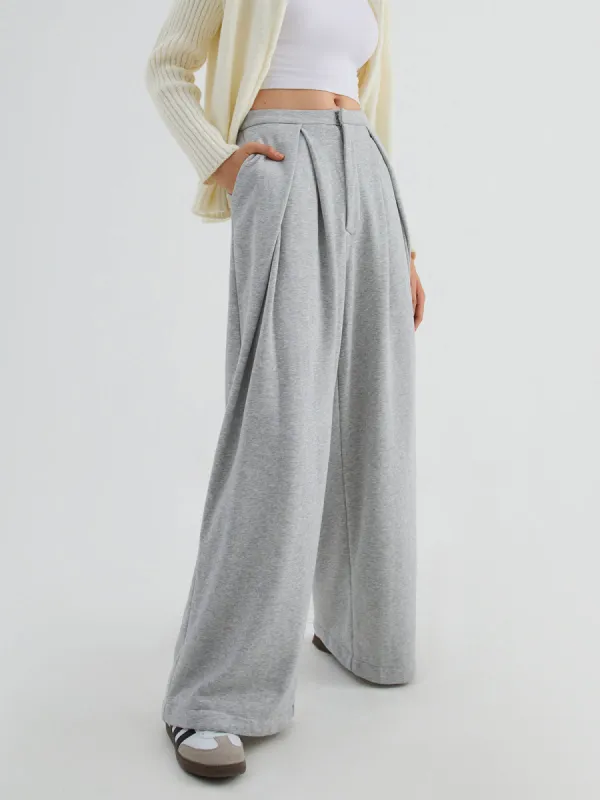 Challenge Accepted Pleat Wide Leg Sweatpants sold by COMMENSE