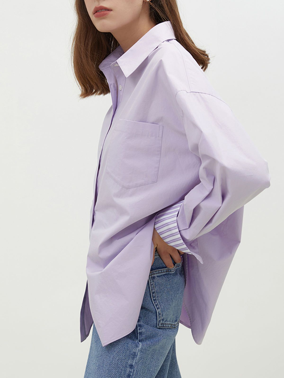 Lilac Dreams Oversized Shirt sold by COMMENSE product image thumbnail 2