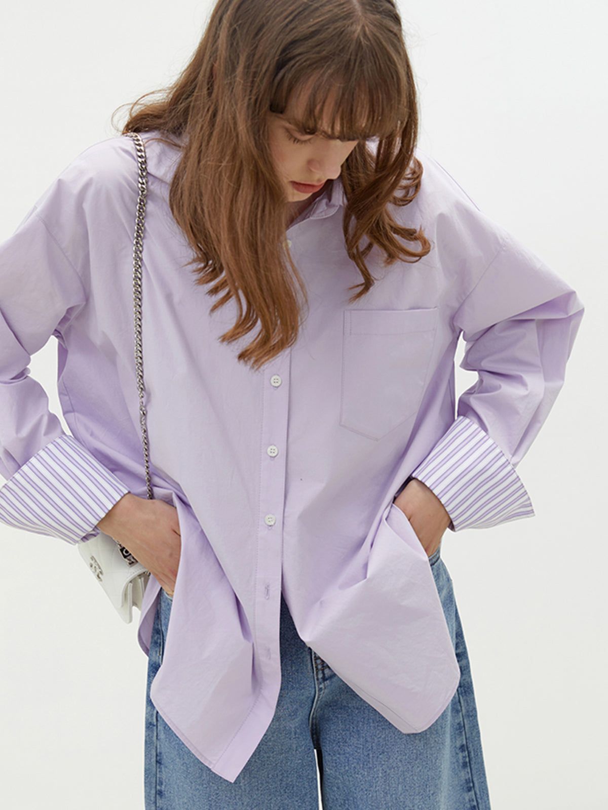 Lilac Dreams Oversized Shirt sold by COMMENSE product image thumbnail 3