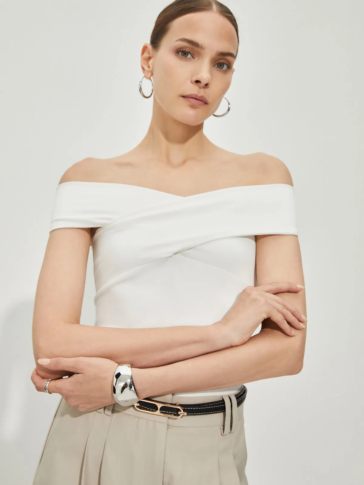 Elegant Off-Shoulder T-Shirts sold by COMMENSE