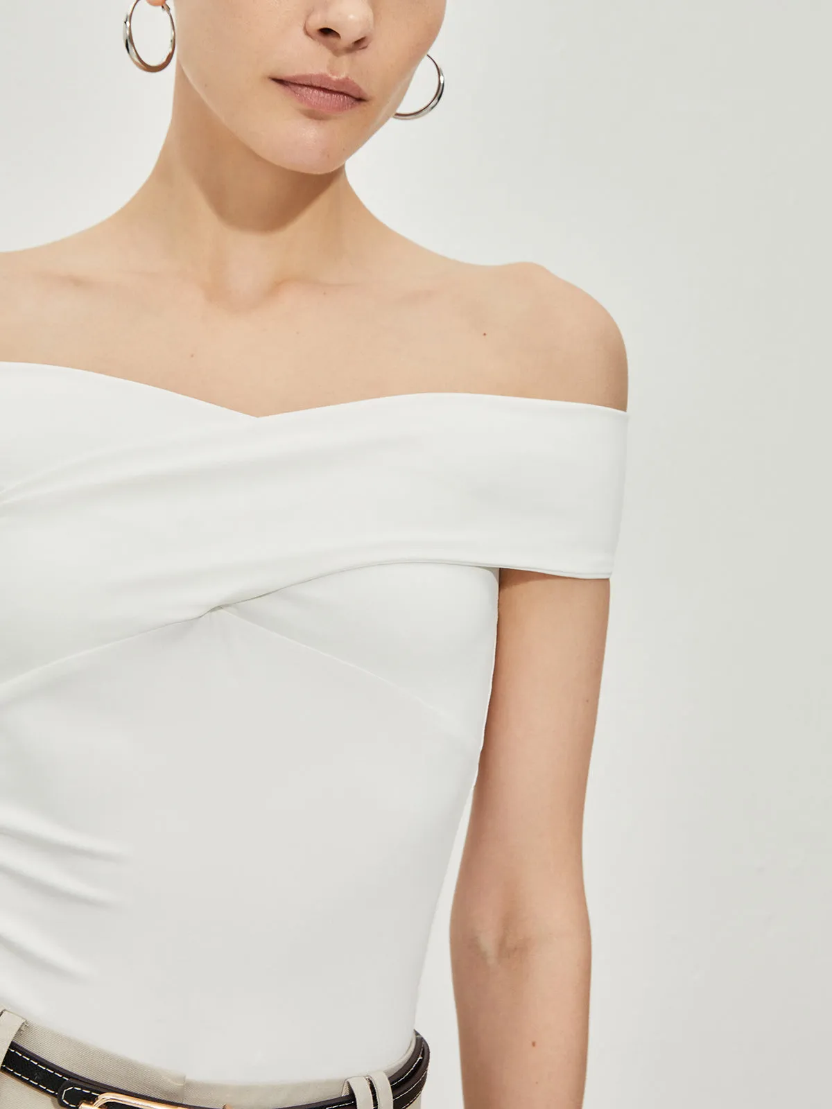 Elegant Off-Shoulder T-Shirts sold by COMMENSE product image thumbnail 4