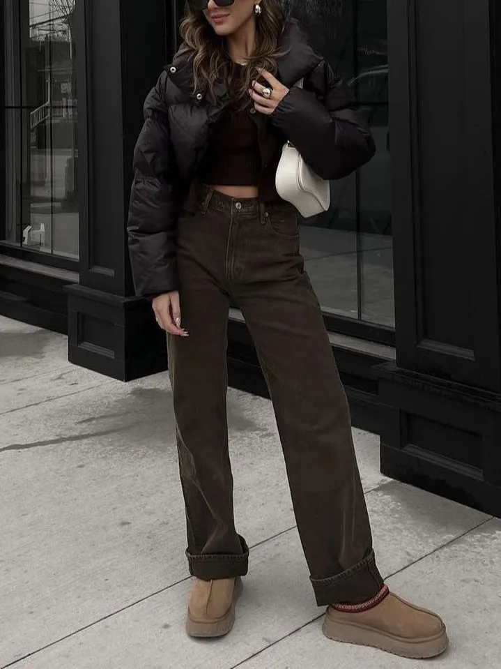 Quilted Puffer Mock Neck Crop Coat sold by COMMENSE product image thumbnail 3