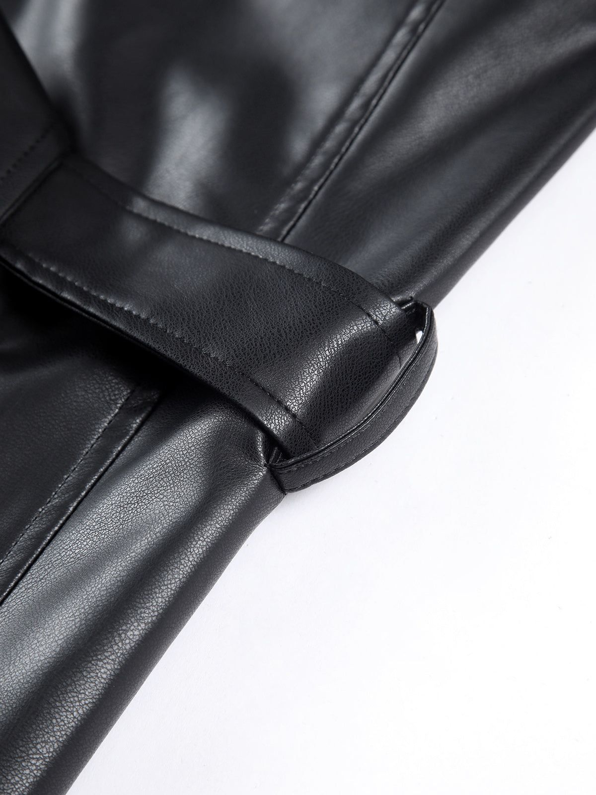 Faux Leather Trench Coat sold by COMMENSE product image thumbnail 3