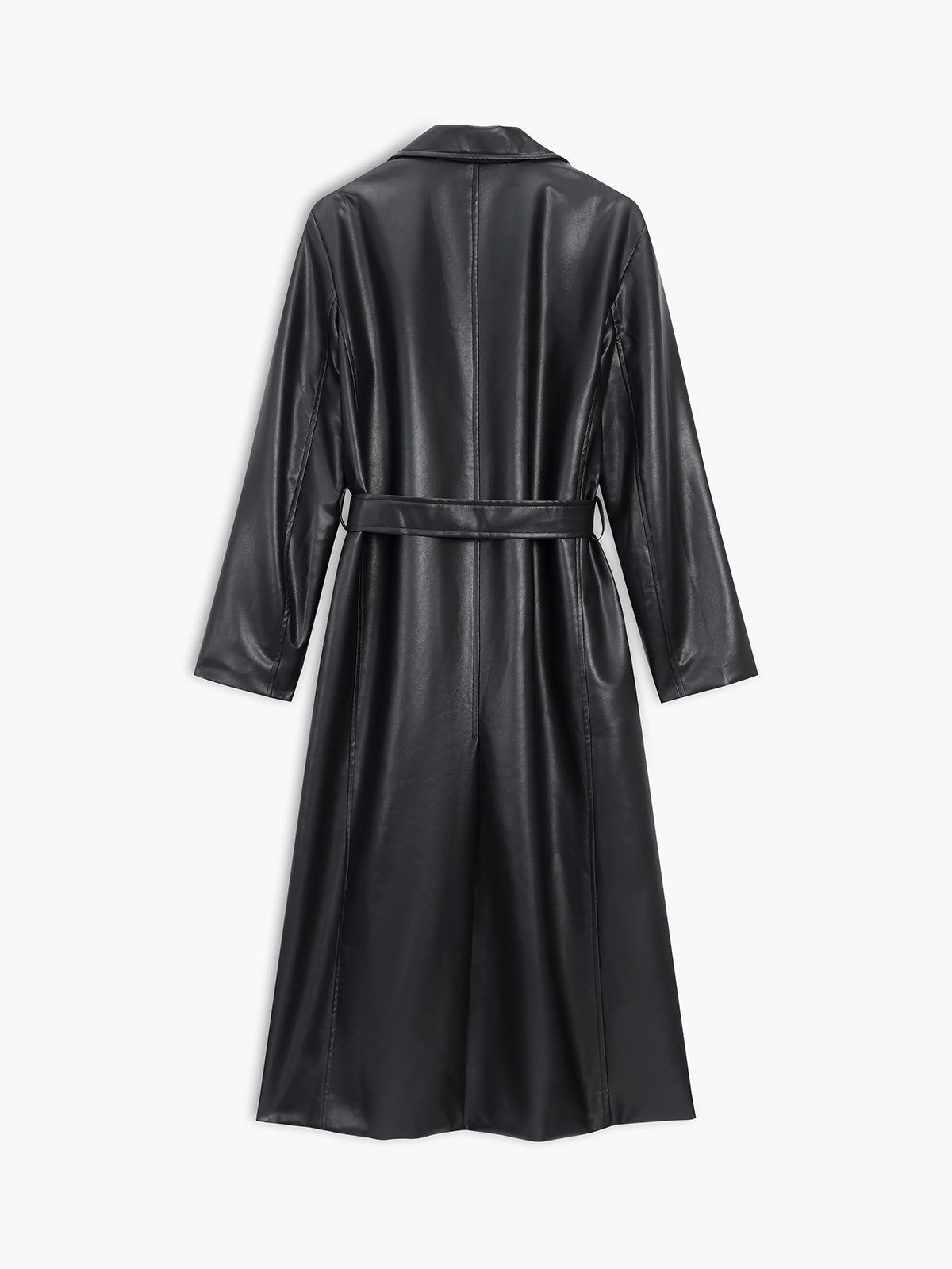 Faux Leather Trench Coat sold by COMMENSE product image thumbnail 2