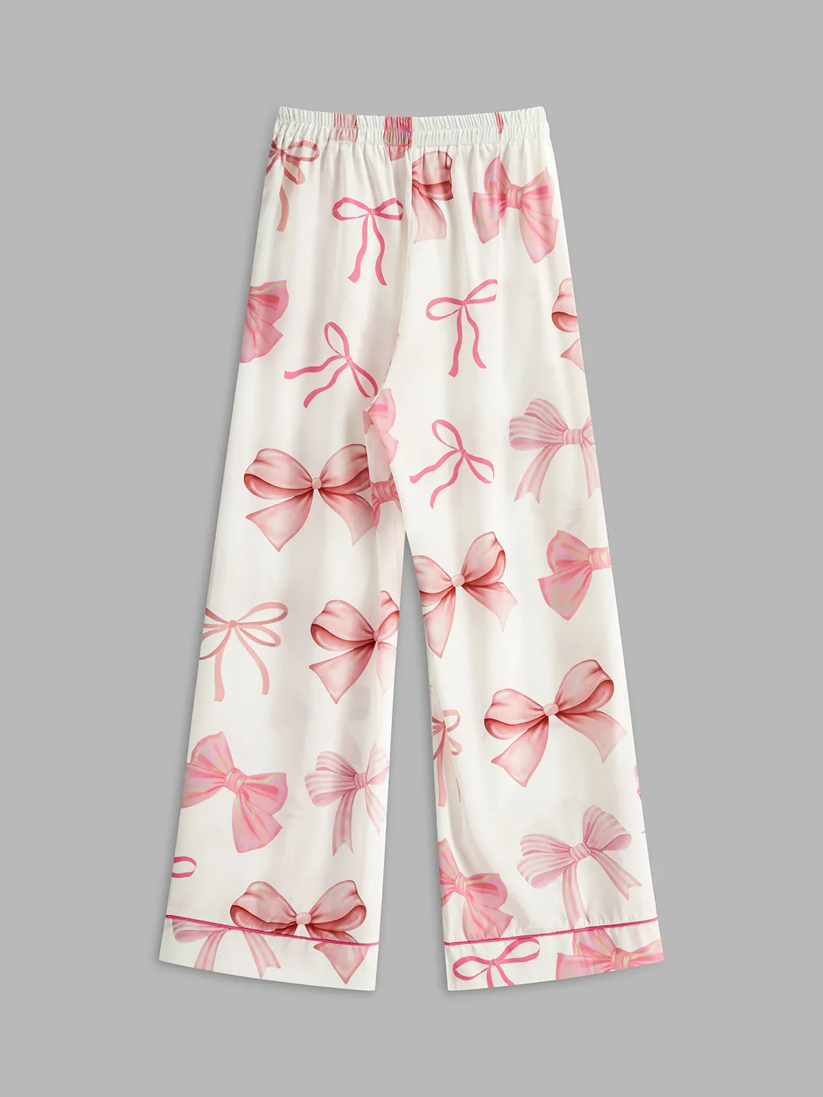 Bow Printed Button Pants Set sold by COMMENSE product image thumbnail 5