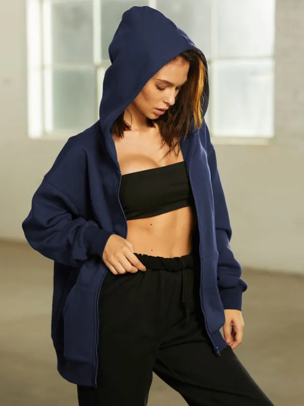 Oversized Everyday Zip Up Hoodie sold by COMMENSE