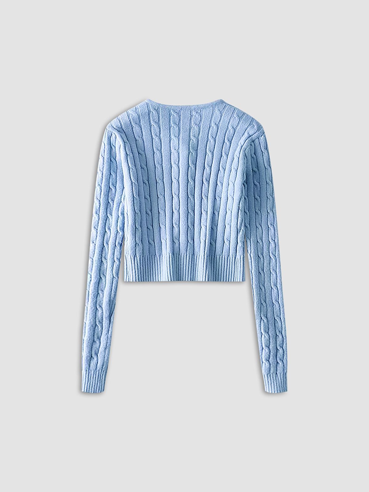 Textured Button Up Cropped Cardigan sold by COMMENSE product image thumbnail 12