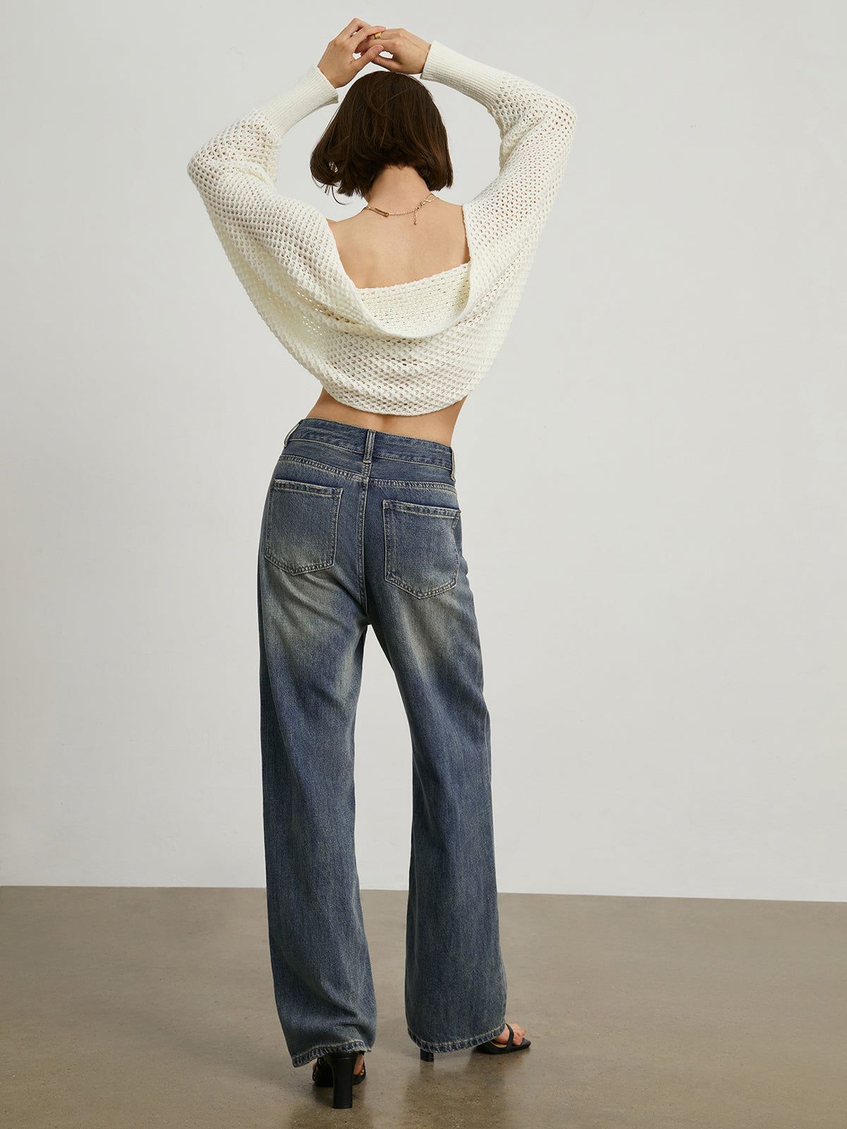 Minimalist Cotton Wide Leg Jeans sold by COMMENSE product image thumbnail 3