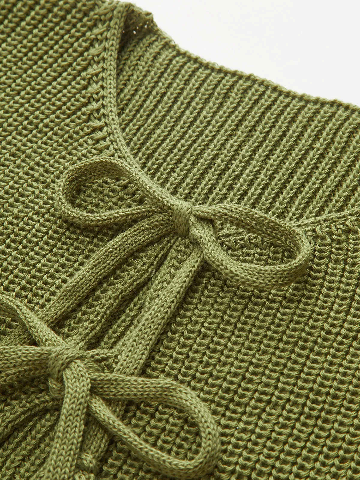 Tie Front Solid Sweater Vest sold by COMMENSE product image thumbnail 2