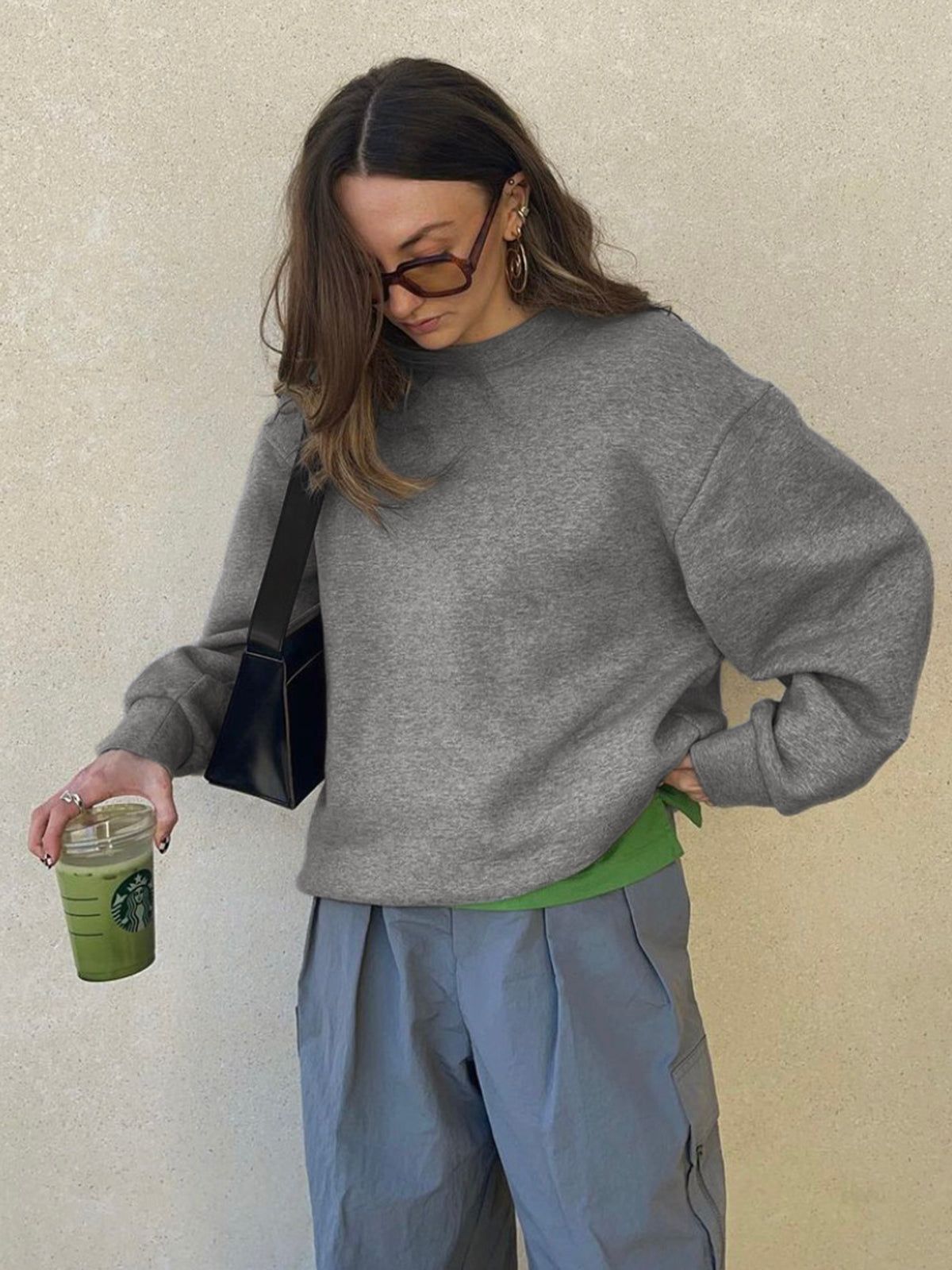 Coffee Run Oversized Sweatshirt sold by COMMENSE product image thumbnail 2