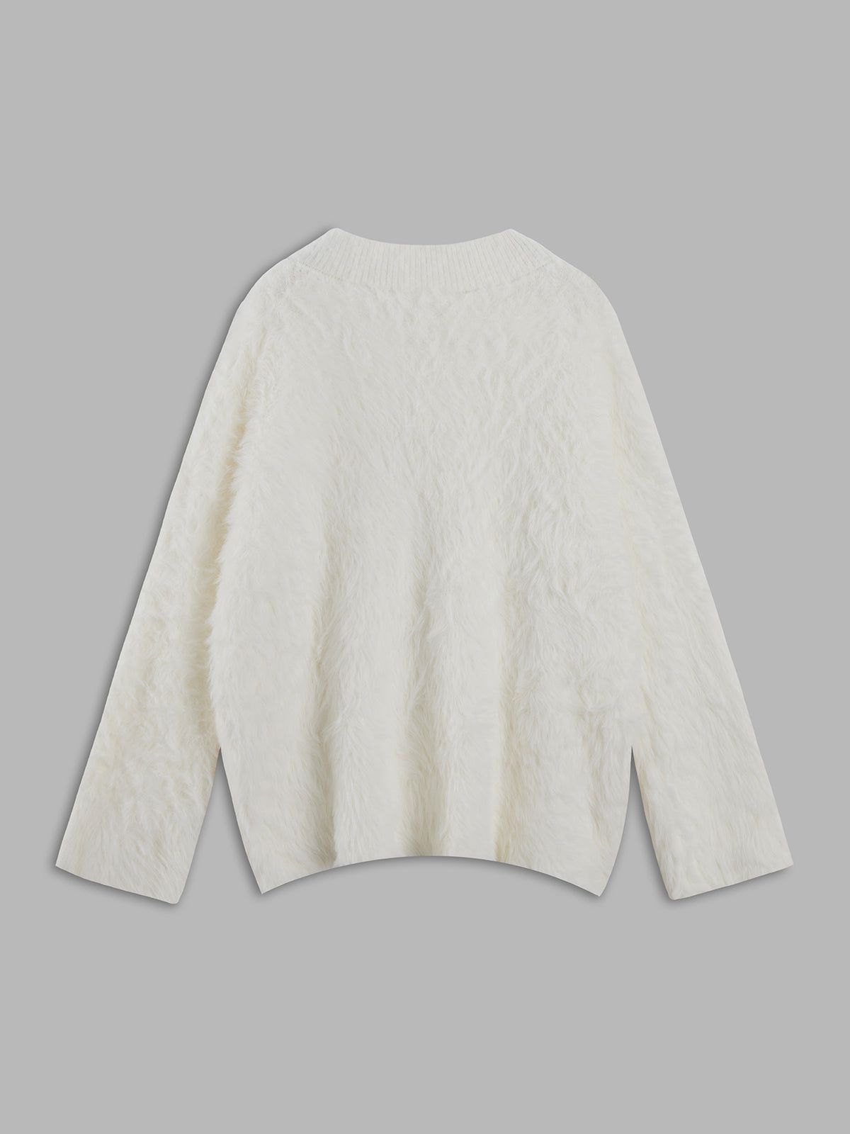 Winter Snow Furry V-Neck Sweater sold by COMMENSE product image thumbnail 3