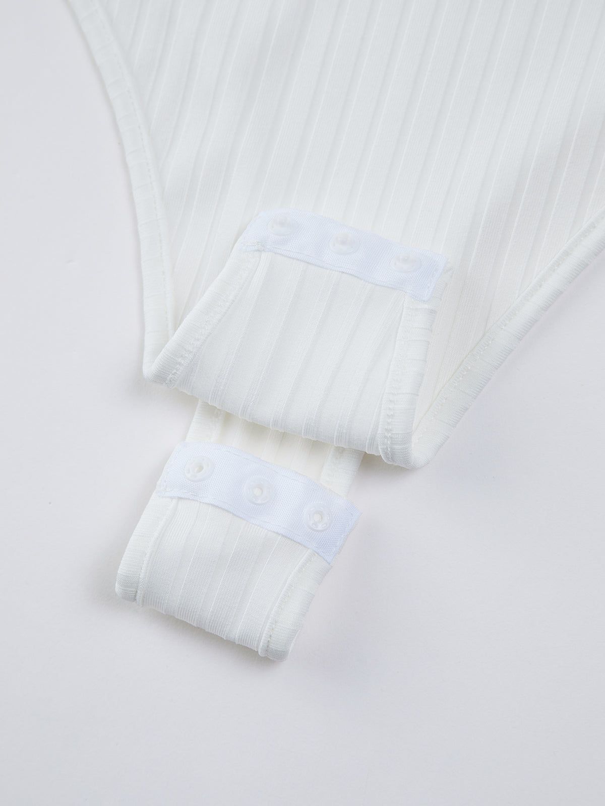 White Textured Bodysuit sold by COMMENSE product image thumbnail 4