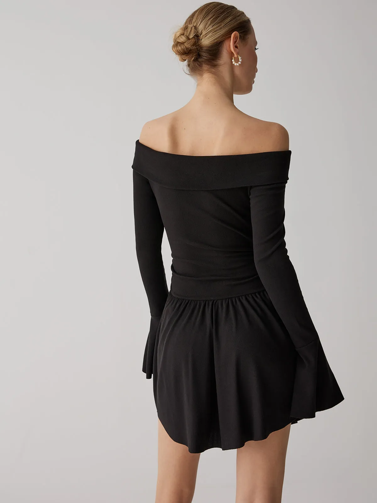 Pleated Off-Shoulder A-Line Short Dress sold by COMMENSE product image thumbnail 5