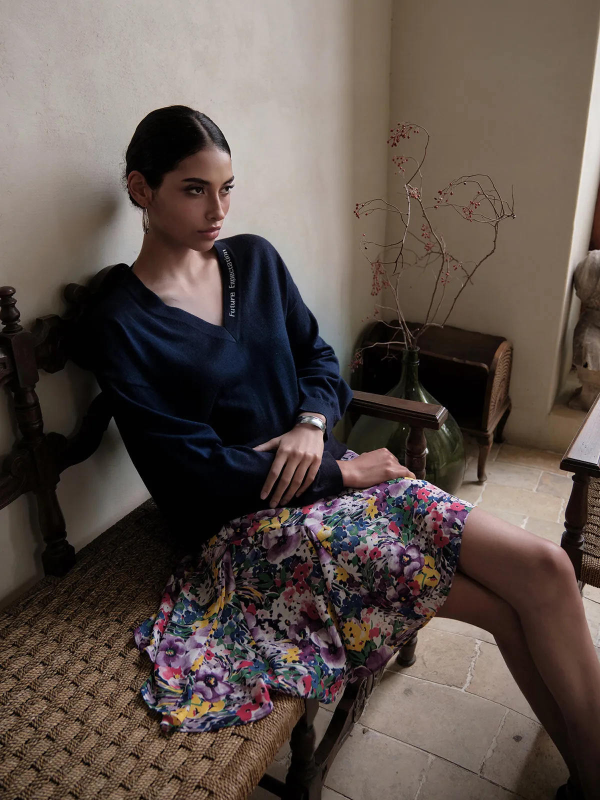 Vintage Floral Flowy Mini Skirt sold by COMMENSE product image thumbnail 4