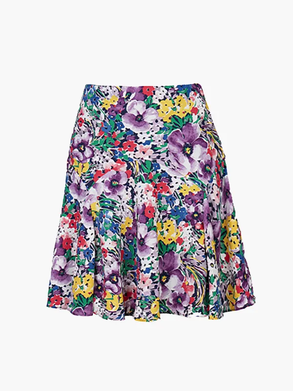 Vintage Floral Flowy Mini Skirt sold by COMMENSE