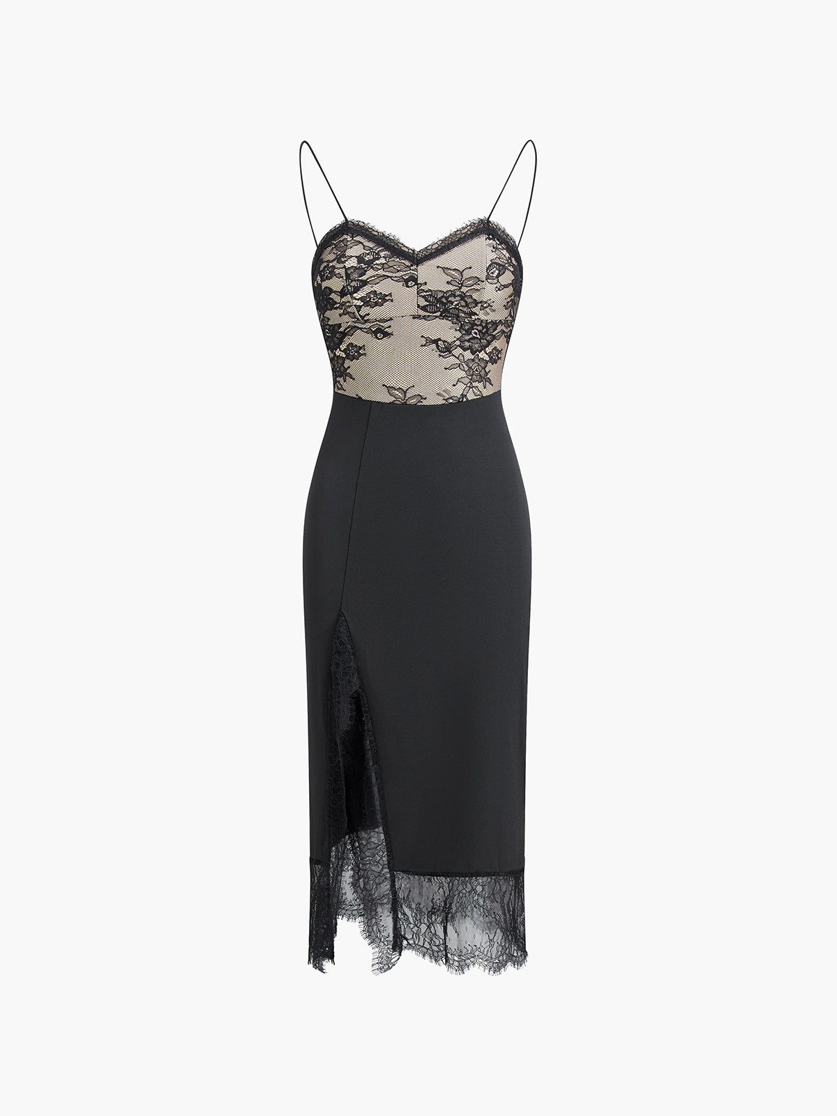 Floralia Lace Mesh Midi Dress sold by COMMENSE