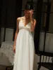 Cotton Embroidery Decor Backless Long Dress sold by COMMENSE