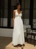 Cotton Embroidery Decor Backless Long Dress sold by COMMENSE
