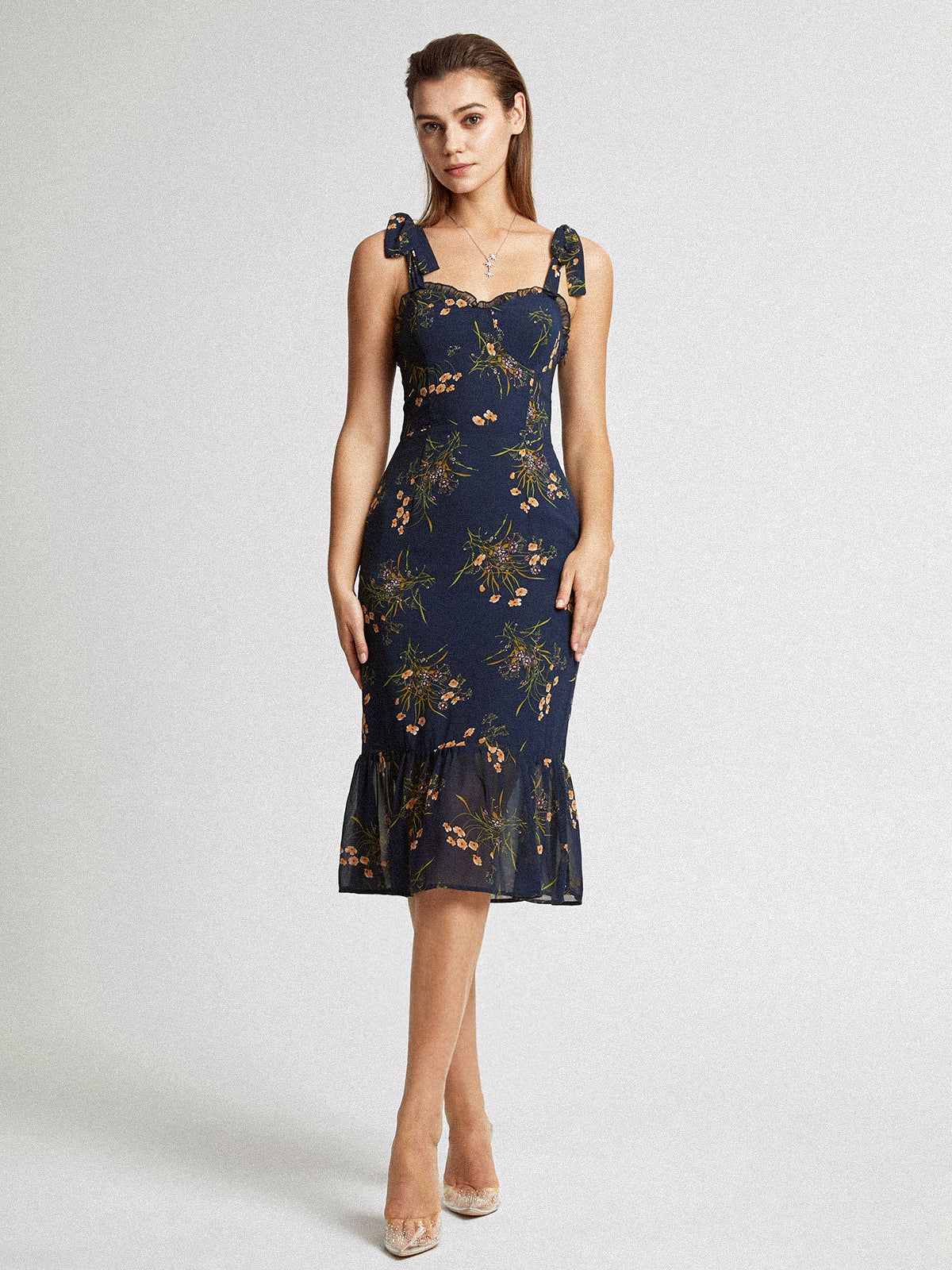 Floralia Fantasy Strap Midi Dress sold by COMMENSE product image thumbnail 3
